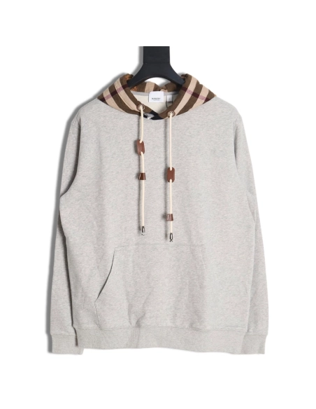 Burberry patchwork plaid hooded sweatshirt,Burberry Hoodie,Hoodie,APPAREL