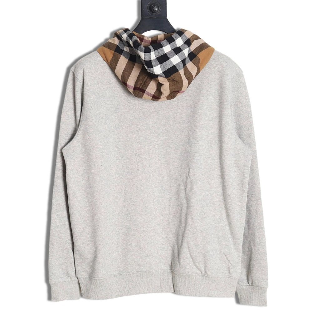 Burberry patchwork plaid hooded sweatshirt,Burberry Hoodie,Hoodie,APPAREL