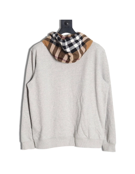 Burberry patchwork plaid hooded sweatshirt,Burberry Hoodie,Hoodie,APPAREL
