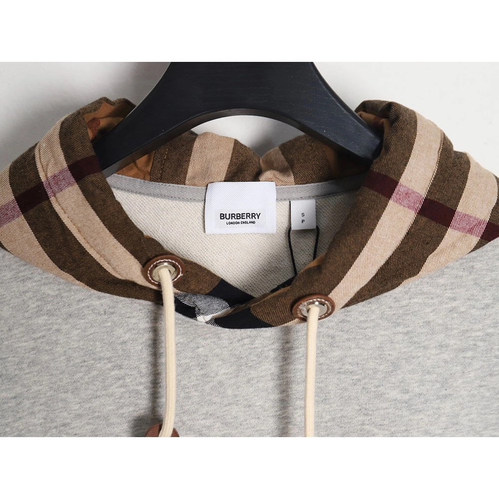 Burberry patchwork plaid hooded sweatshirt,Burberry Hoodie,Hoodie,APPAREL