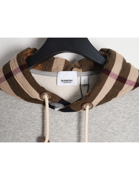 Burberry patchwork plaid hooded sweatshirt,Burberry Hoodie,Hoodie,APPAREL