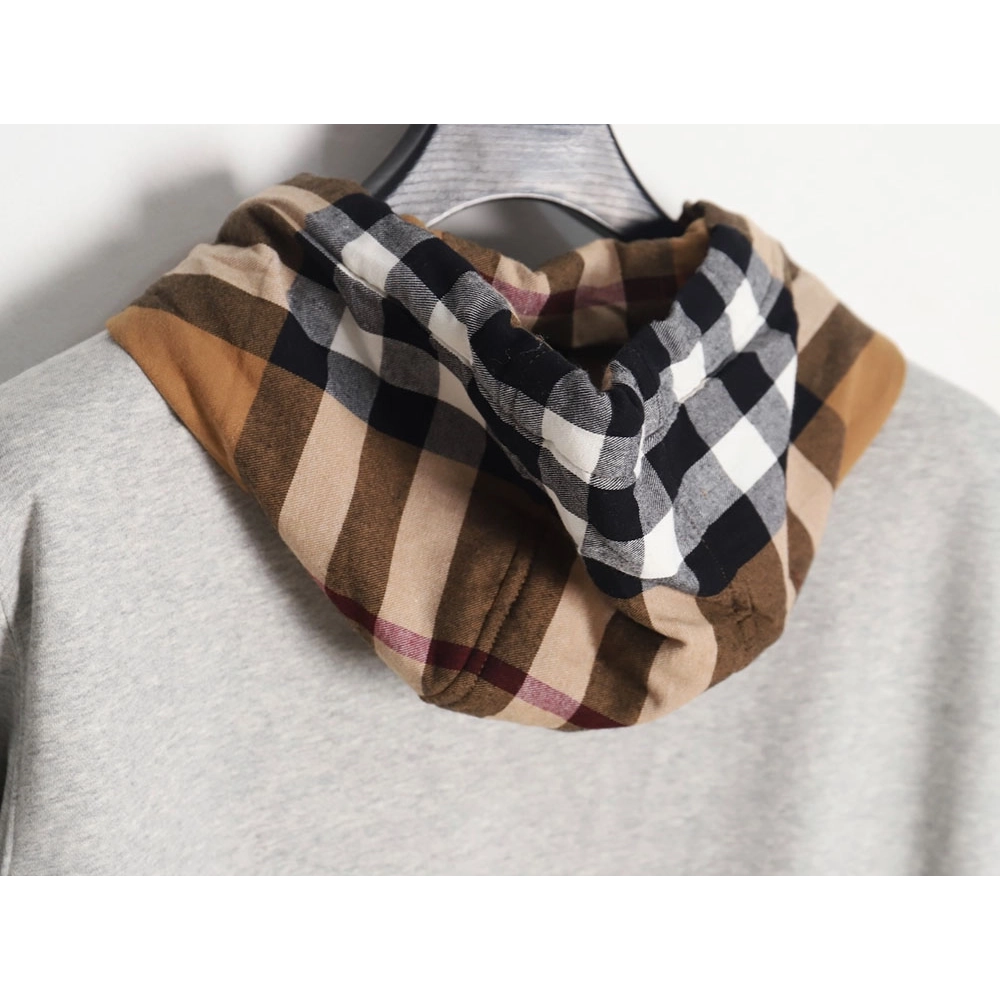 Burberry patchwork plaid hooded sweatshirt,Burberry Hoodie,Hoodie,APPAREL