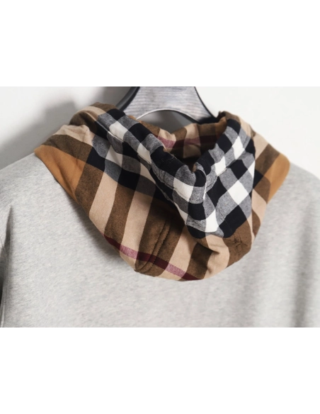 Burberry patchwork plaid hooded sweatshirt,Burberry Hoodie,Hoodie,APPAREL