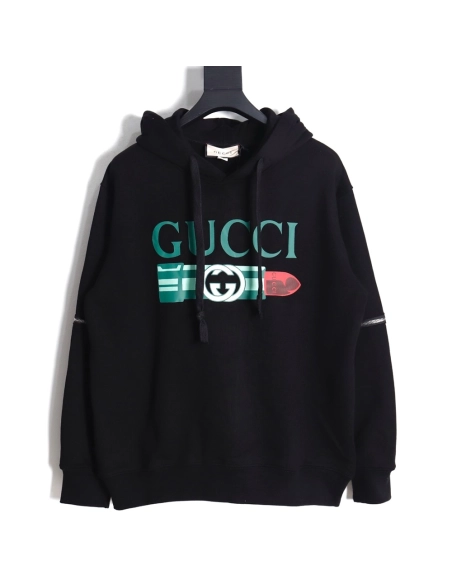 GUCCI lipstick print detachable hooded sweatshirt,Gucci Hoodie,Hoodie,APPAREL