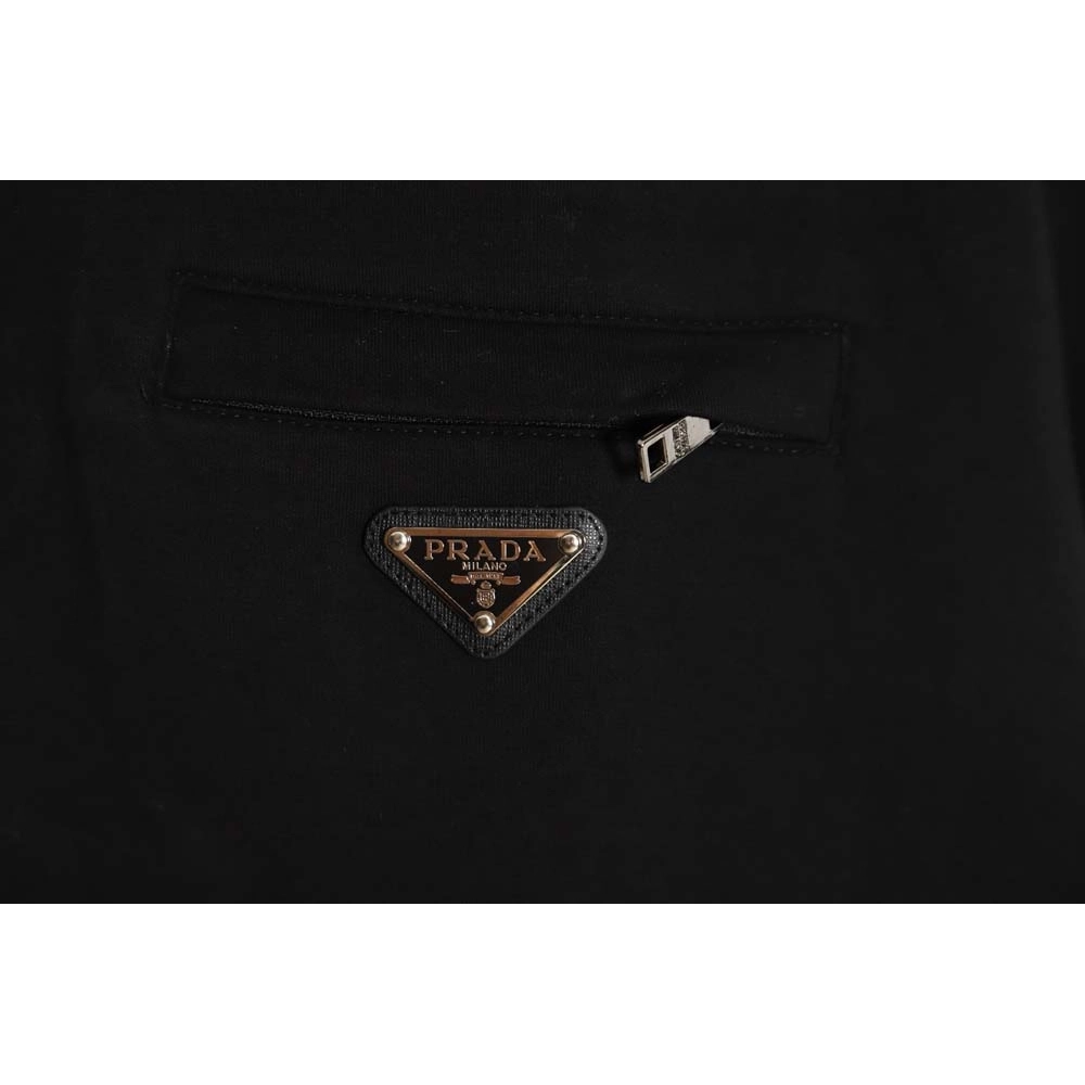 Prada 22Fw nylon patchwork triangle logo hooded sweatshirt,Prada Hoodie,Hoodie,APPAREL