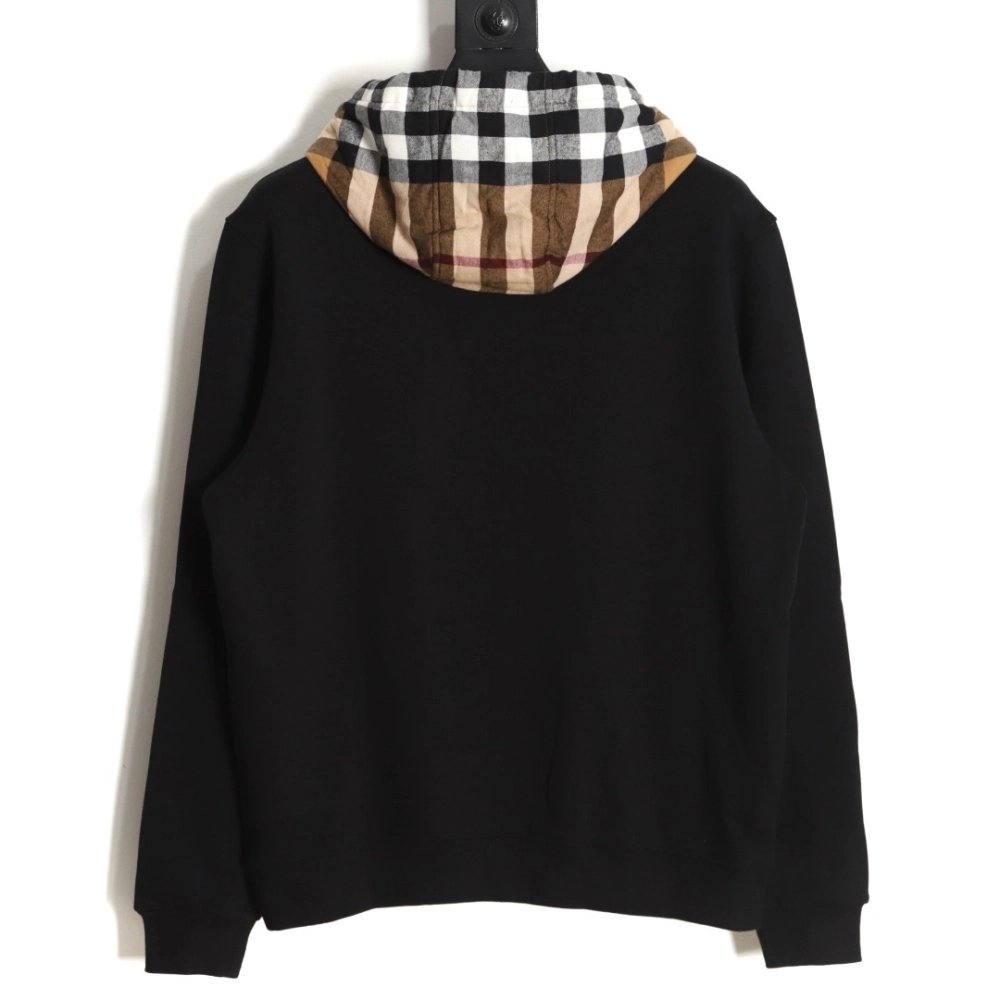 BURBERRY patchwork plaid hooded sweatshirt,Burberry Hoodie,Hoodie,APPAREL