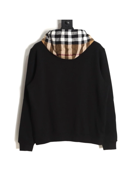 BURBERRY patchwork plaid hooded sweatshirt,Burberry Hoodie,Hoodie,APPAREL