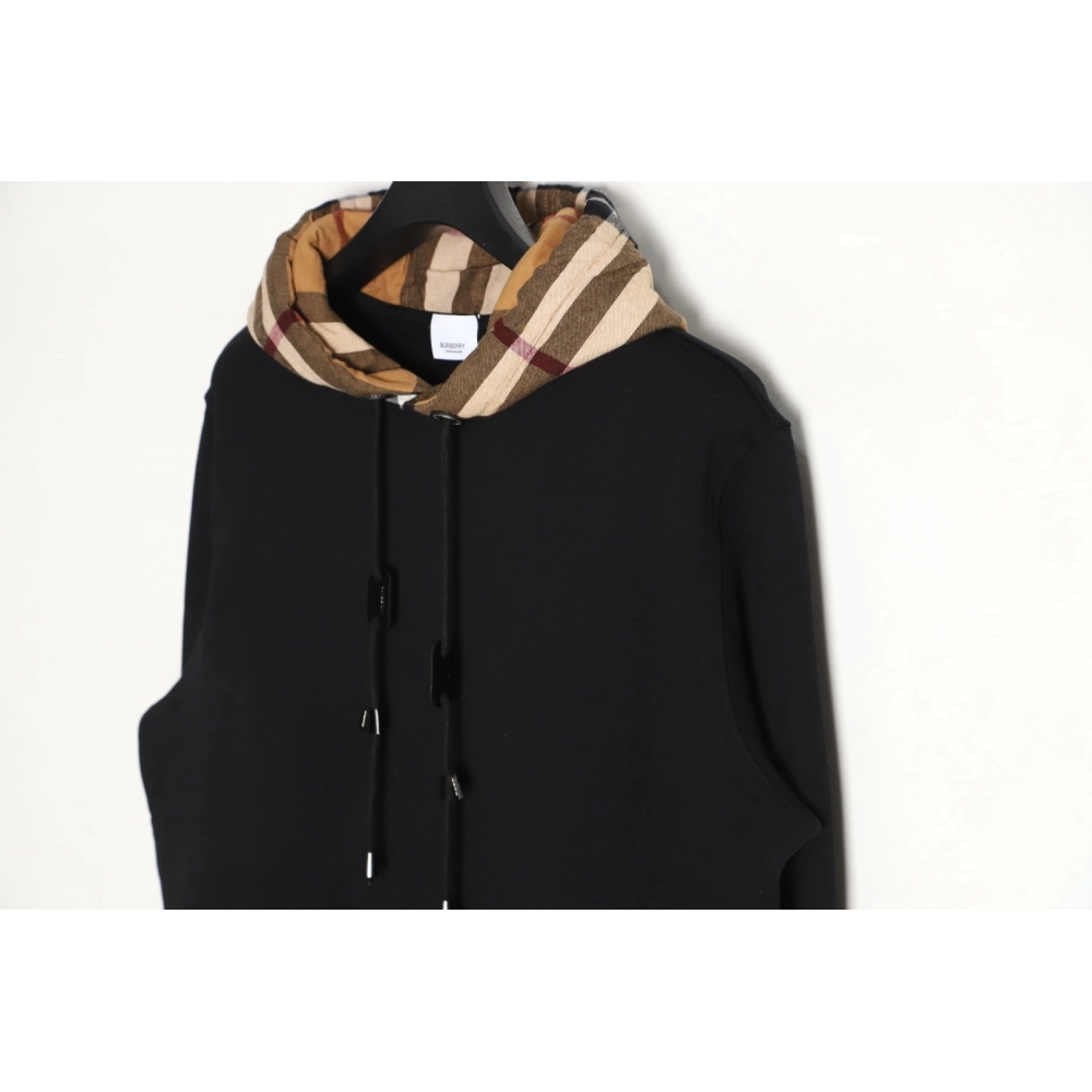 BURBERRY patchwork plaid hooded sweatshirt,Burberry Hoodie,Hoodie,APPAREL