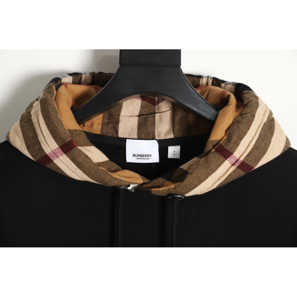 BURBERRY patchwork plaid hooded sweatshirt,Burberry Hoodie,Hoodie,APPAREL