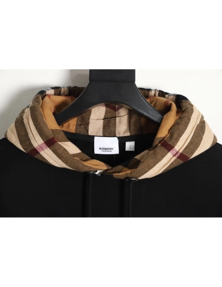 BURBERRY patchwork plaid hooded sweatshirt,Burberry Hoodie,Hoodie,APPAREL