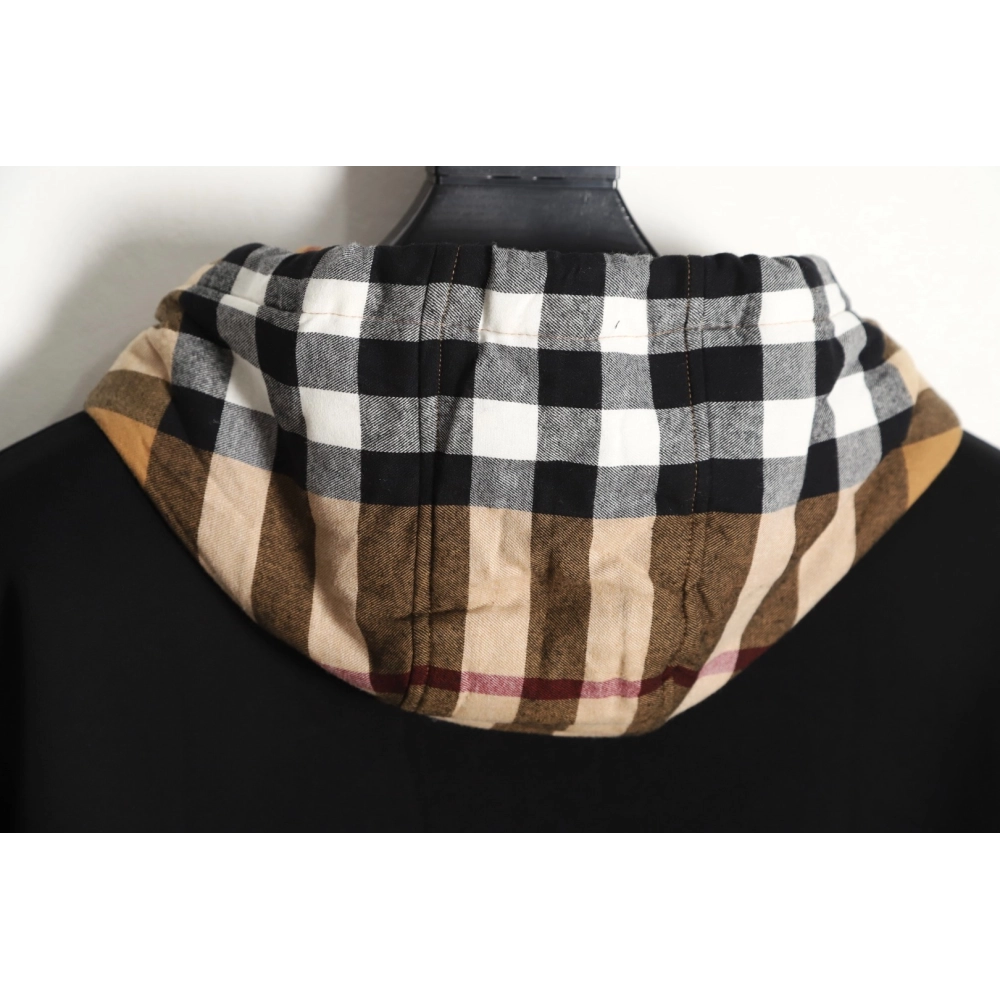 BURBERRY patchwork plaid hooded sweatshirt,Burberry Hoodie,Hoodie,APPAREL