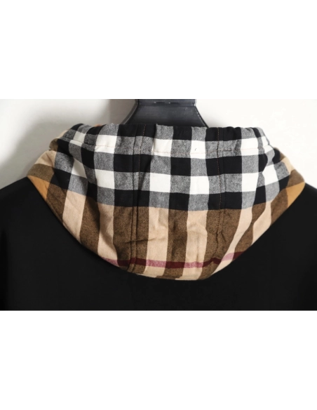 BURBERRY patchwork plaid hooded sweatshirt,Burberry Hoodie,Hoodie,APPAREL