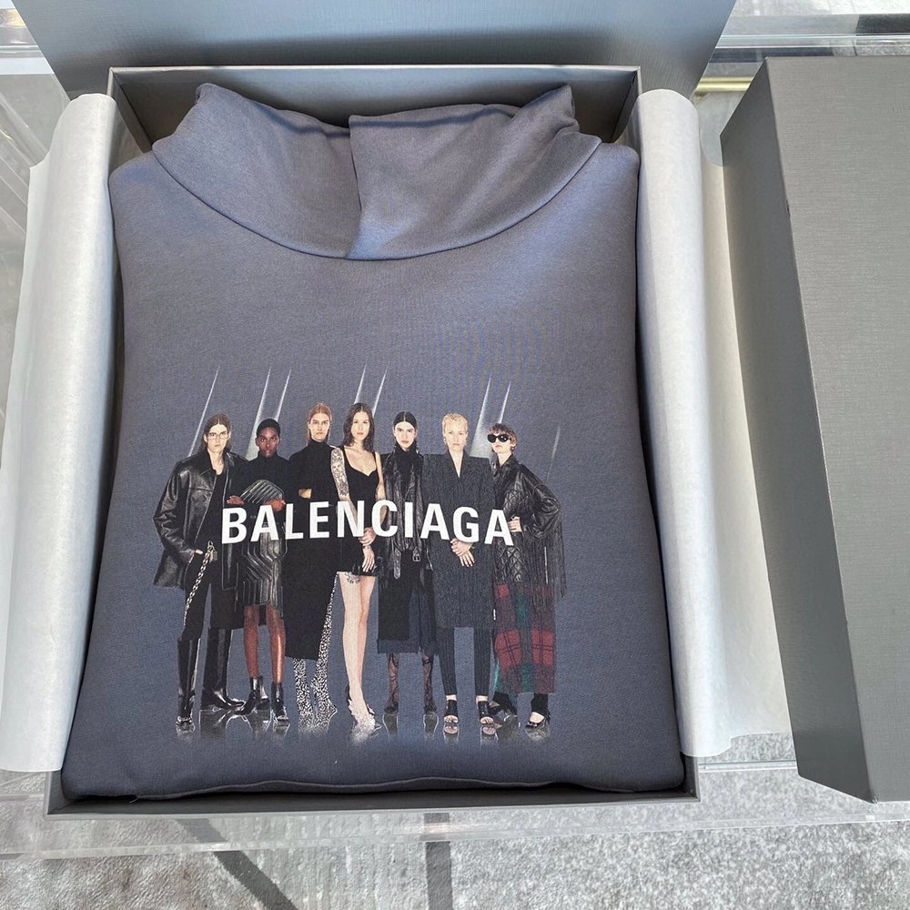 Balenciaga portrait print hooded sweatshirt,Balenciaga Hoodie,Hoodie,APPAREL
