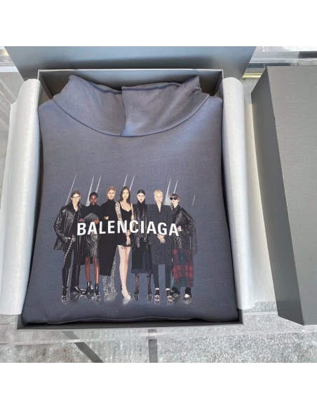 Balenciaga portrait print hooded sweatshirt,Balenciaga Hoodie,Hoodie,APPAREL