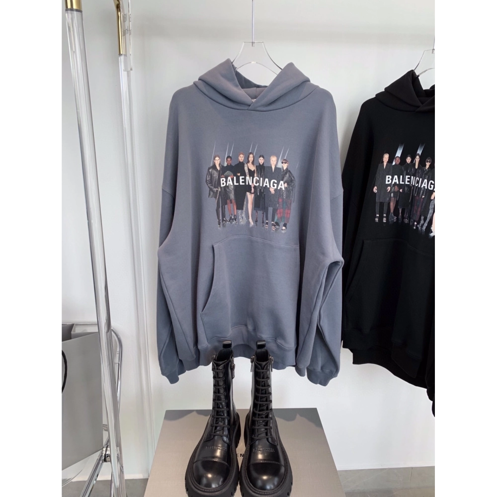 Balenciaga portrait print hooded sweatshirt,Balenciaga Hoodie,Hoodie,APPAREL