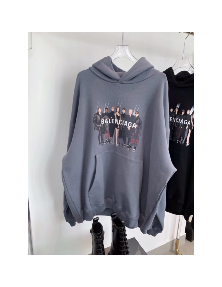 Balenciaga portrait print hooded sweatshirt,Balenciaga Hoodie,Hoodie,APPAREL