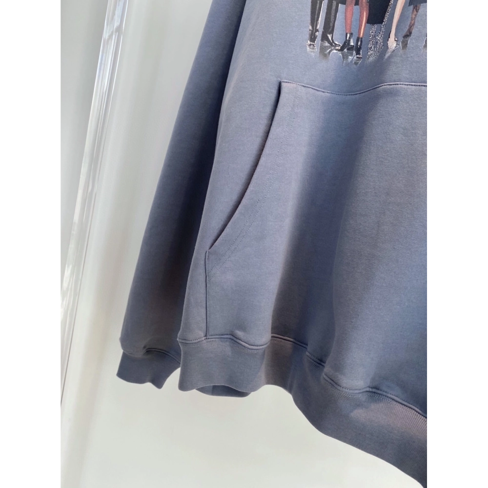 Balenciaga portrait print hooded sweatshirt,Balenciaga Hoodie,Hoodie,APPAREL