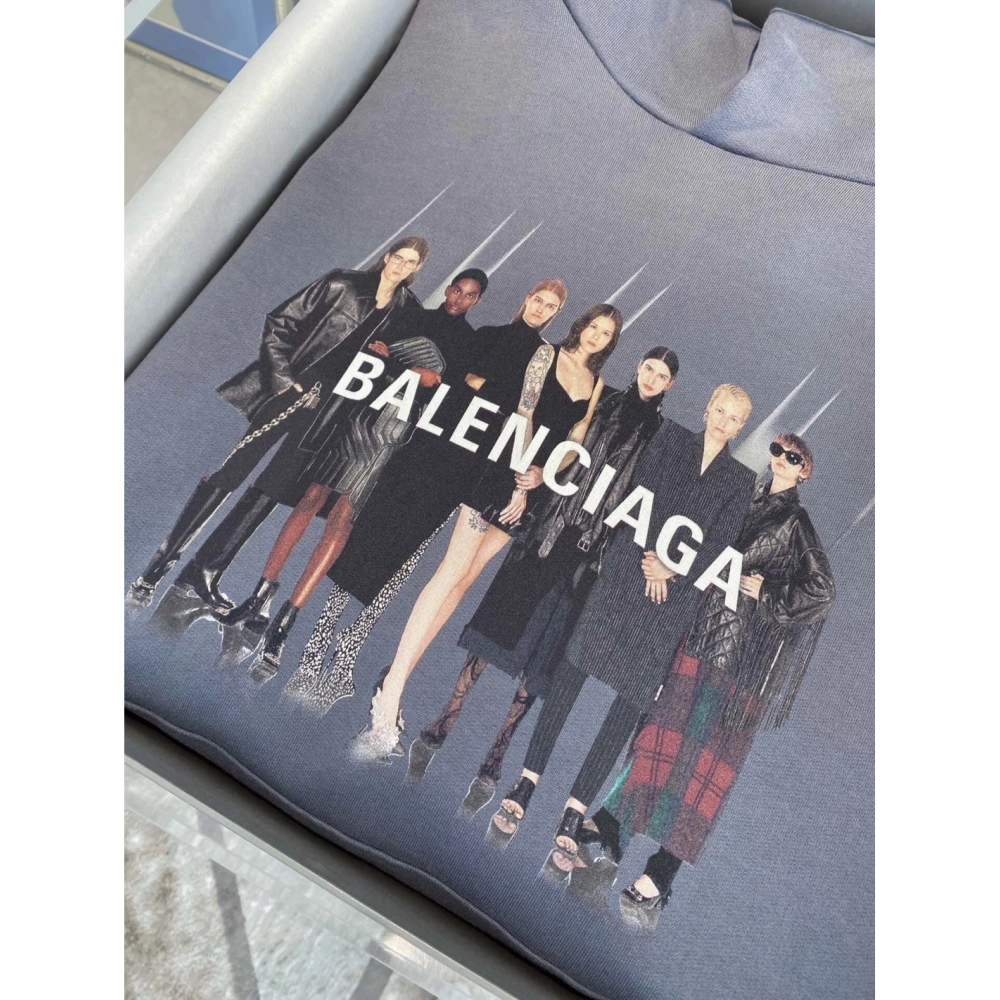 Balenciaga portrait print hooded sweatshirt,Balenciaga Hoodie,Hoodie,APPAREL