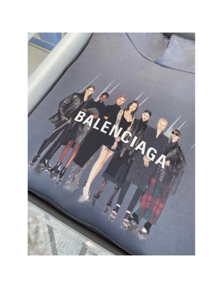 Balenciaga portrait print hooded sweatshirt,Balenciaga Hoodie,Hoodie,APPAREL