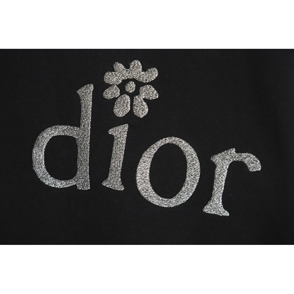 Dior X ERL joint model embroidered floral letter cotton hooded sweatshirt,Dior Hoodie,Hoodie,APPAREL