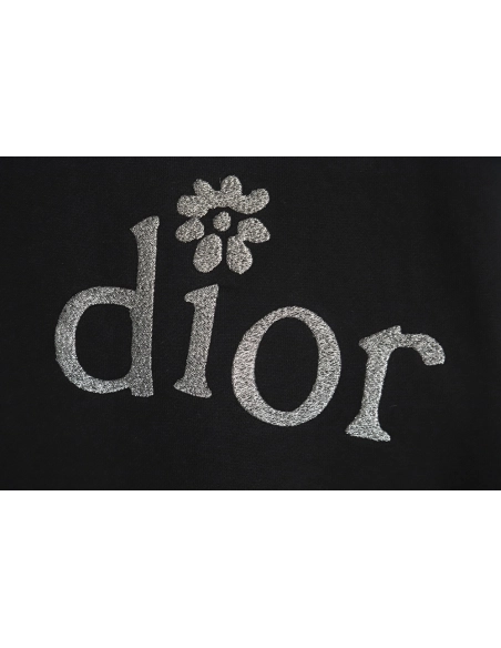 Dior X ERL joint model embroidered floral letter cotton hooded sweatshirt,Dior Hoodie,Hoodie,APPAREL
