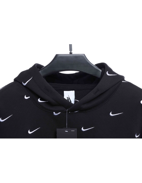 Nike swoosh hooded sweatshirt with full hook embroidery,Nike Hoodie,Hoodie,APPAREL