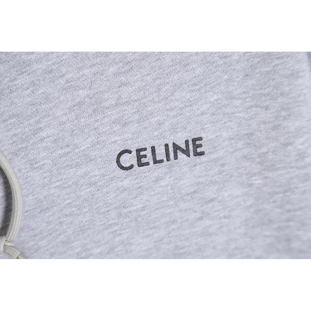 CELINE CE 23SS basic letter zipper hooded sweater,Celine Hoodie,Hoodie,APPAREL