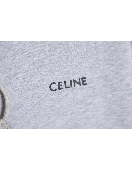 CELINE CE 23SS basic letter zipper hooded sweater,Celine Hoodie,Hoodie,APPAREL