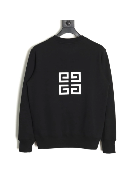 Givenchy round neck sweatshirt with front and back 3D embroidery,Givenchy Sweatshirt,Sweatshirt,APPAREL