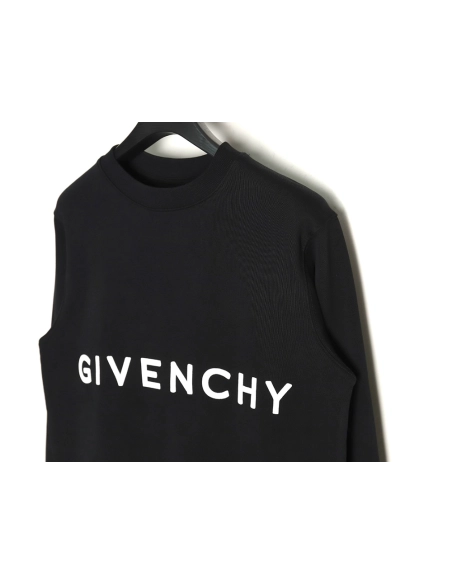 Givenchy round neck sweatshirt with front and back 3D embroidery,Givenchy Sweatshirt,Sweatshirt,APPAREL