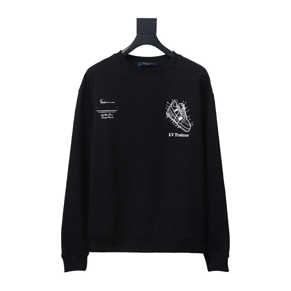 Louis Vuitton lettering shoe print crewneck sweatshirt,Louis Vuitton Sweatshirt,Sweatshirt,APPAREL