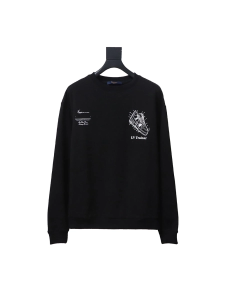 Louis Vuitton lettering shoe print crewneck sweatshirt,Louis Vuitton Sweatshirt,Sweatshirt,APPAREL