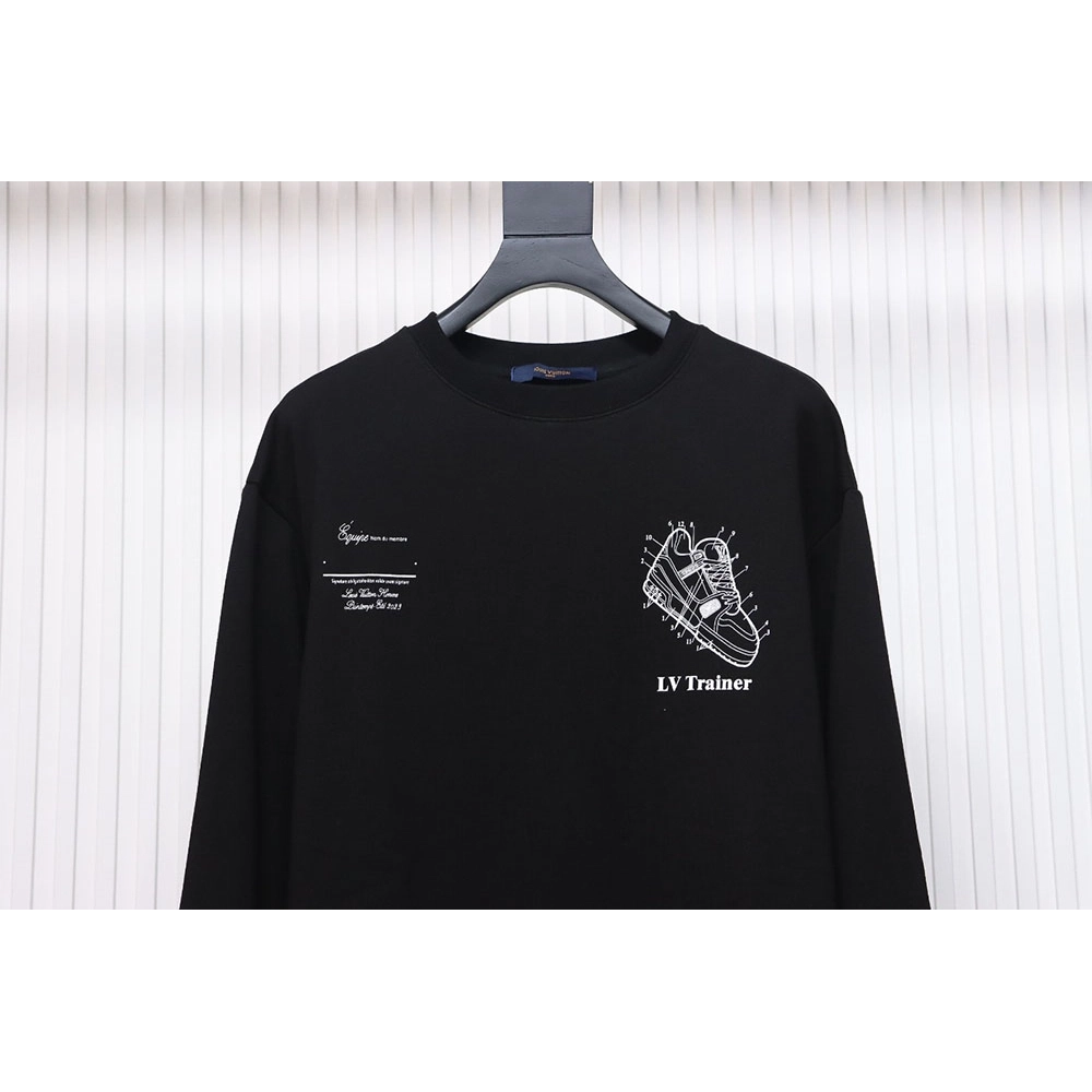 Louis Vuitton lettering shoe print crewneck sweatshirt,Louis Vuitton Sweatshirt,Sweatshirt,APPAREL