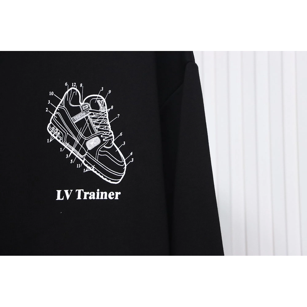 Louis Vuitton lettering shoe print crewneck sweatshirt,Louis Vuitton Sweatshirt,Sweatshirt,APPAREL
