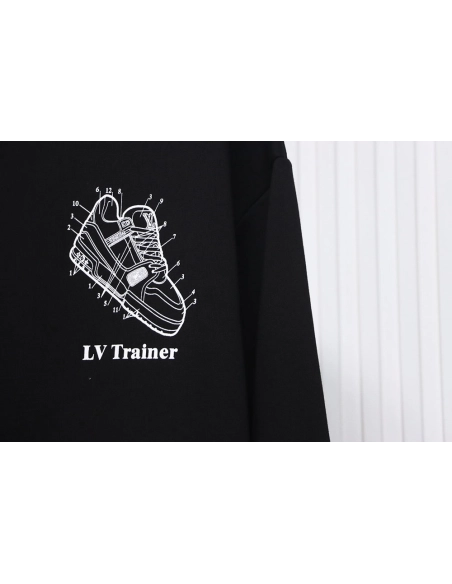 Louis Vuitton lettering shoe print crewneck sweatshirt,Louis Vuitton Sweatshirt,Sweatshirt,APPAREL