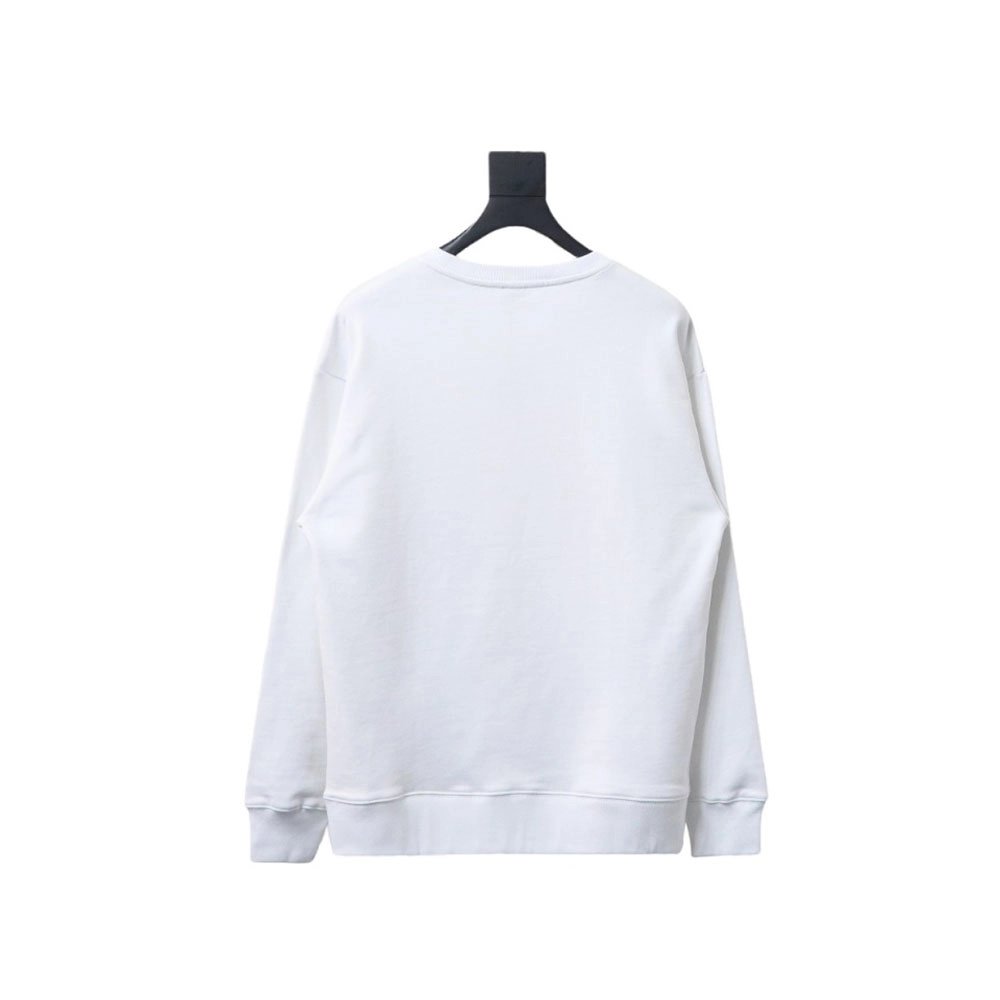 Loewe neon embroidery fluorescent pink crew neck sweatshirt TSK1,Loewe Sweatshirt,Sweatshirt,APPAREL