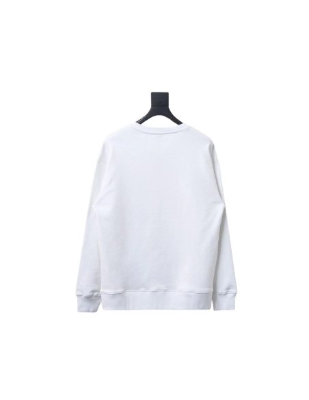 Loewe neon embroidery fluorescent pink crew neck sweatshirt TSK1,Loewe Sweatshirt,Sweatshirt,APPAREL