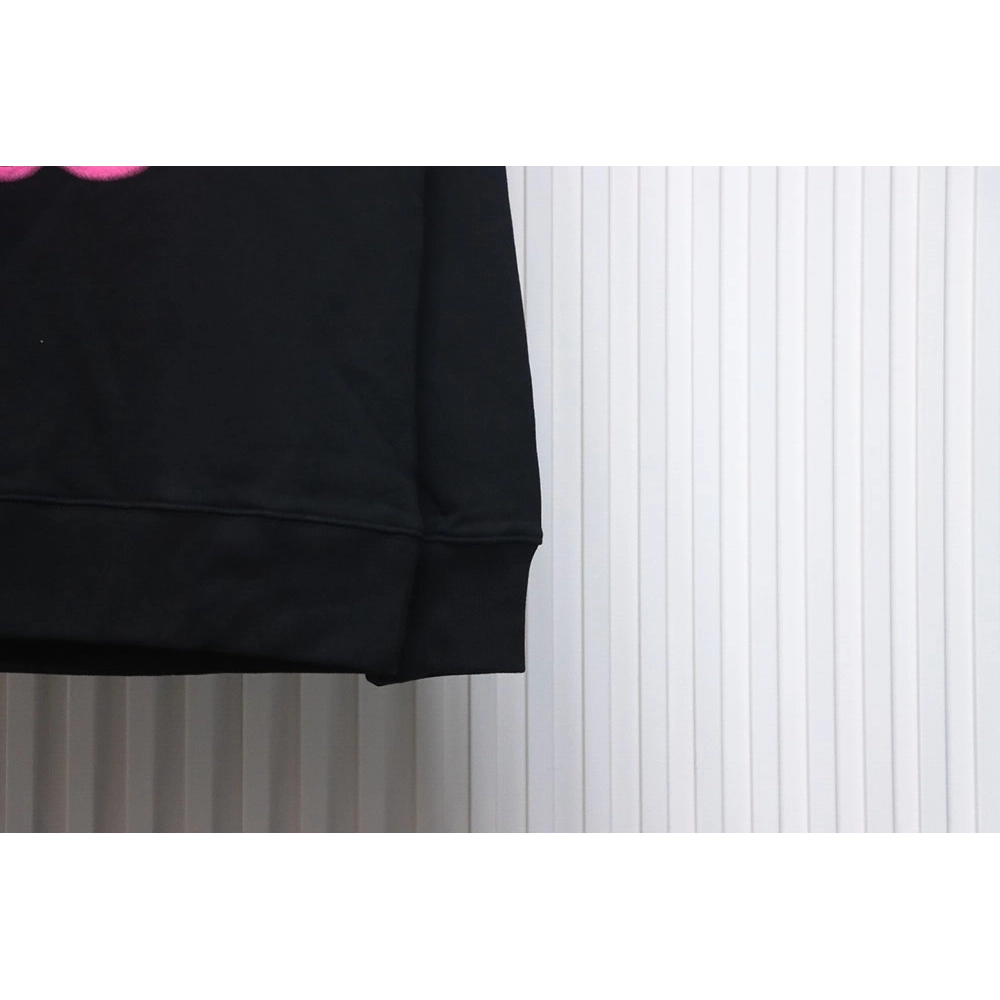 Loewe neon embroidery fluorescent pink crew neck sweatshirt,Loewe Sweatshirt,Sweatshirt,APPAREL
