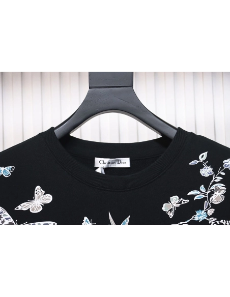 Dior floral butterfly crewneck sweatshirt TSK1,Dior Sweatshirt,Sweatshirt,APPAREL