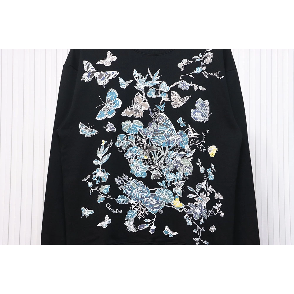 Dior floral butterfly crewneck sweatshirt TSK1,Dior Sweatshirt,Sweatshirt,APPAREL