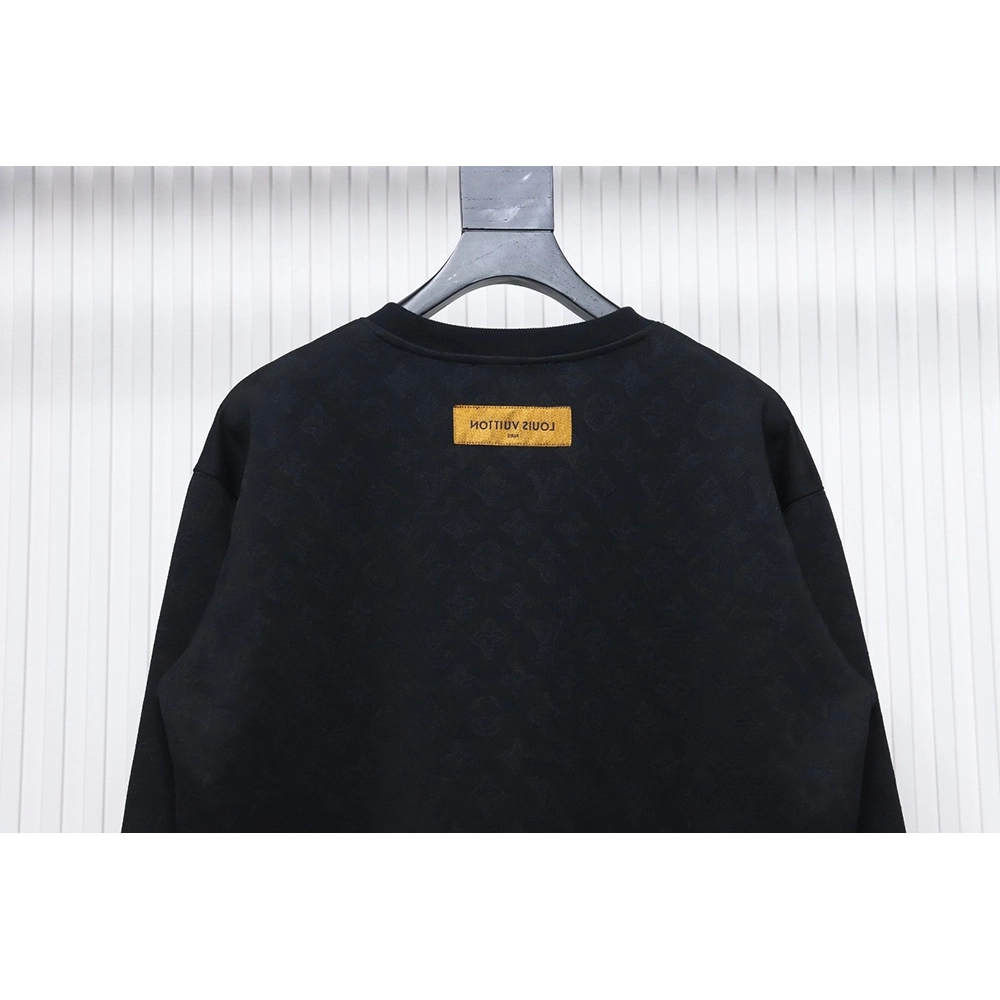 Louis Vuitton Checkerboard Crew Neck Sweatshirt,Louis Vuitton Sweatshirt,Sweatshirt,APPAREL