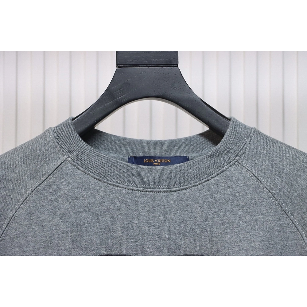 Louis Vuitton Nigo cobranded heart foam print round neck sweatshirt,Louis Vuitton Sweatshirt,Sweatshirt,APPAREL