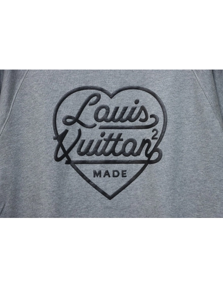 Louis Vuitton Nigo cobranded heart foam print round neck sweatshirt,Louis Vuitton Sweatshirt,Sweatshirt,APPAREL