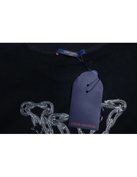 Louis Vuitton embroidered logo crew neck sweatshirt TSK1,Louis Vuitton Sweatshirt,Sweatshirt,APPAREL