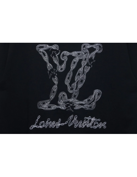 Louis Vuitton embroidered logo crew neck sweatshirt TSK1,Louis Vuitton Sweatshirt,Sweatshirt,APPAREL