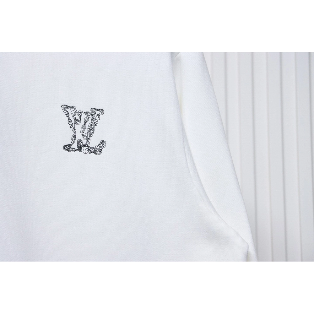 Louis Vuitton embroidered logo crew neck sweatshirt,Louis Vuitton Sweatshirt,Sweatshirt,APPAREL
