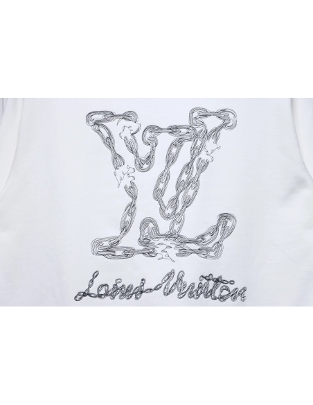 Louis Vuitton embroidered logo crew neck sweatshirt,Louis Vuitton Sweatshirt,Sweatshirt,APPAREL