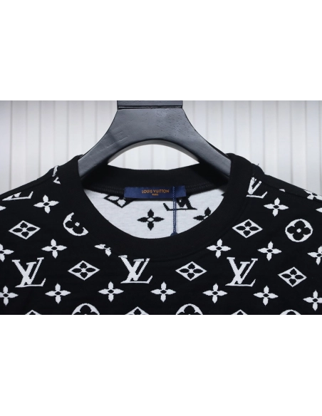Louis Vuitton all over LOGO jacquard crew neck sweatshirt,Louis Vuitton Sweatshirt,Sweatshirt,APPAREL