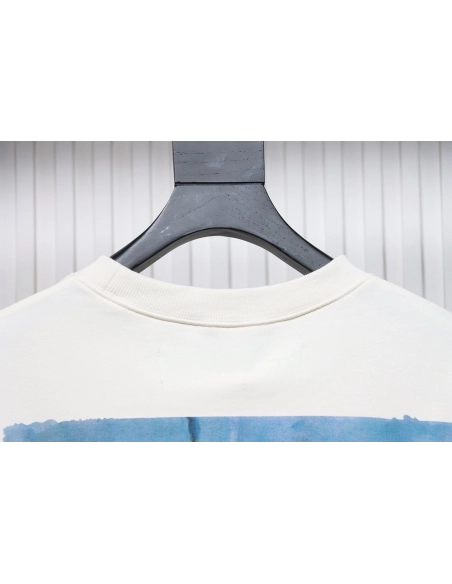 Off white oil painting print crew neck sweatshirt,Off White Sweatshirt,Sweatshirt,APPAREL