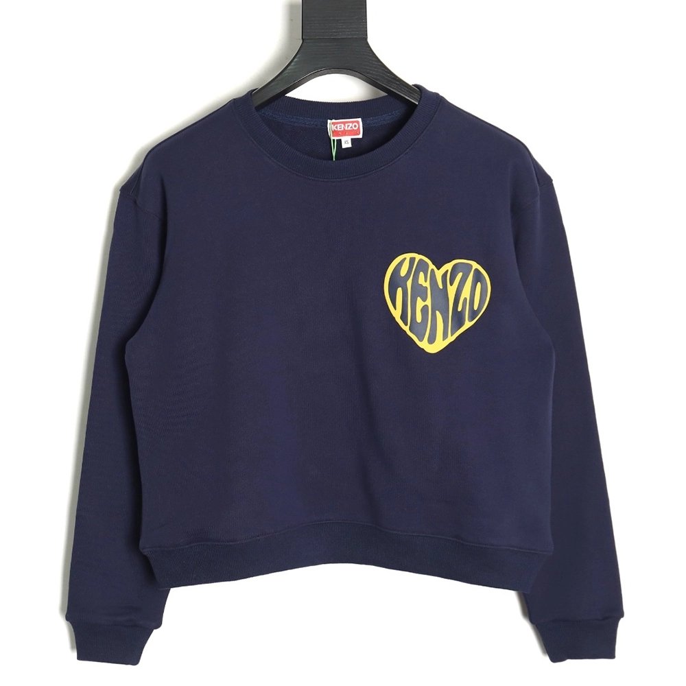 Kenzo Womens Heartshaped Long Sleeve Sweatshirt,Kenzo Sweatshirt,Sweatshirt,APPAREL